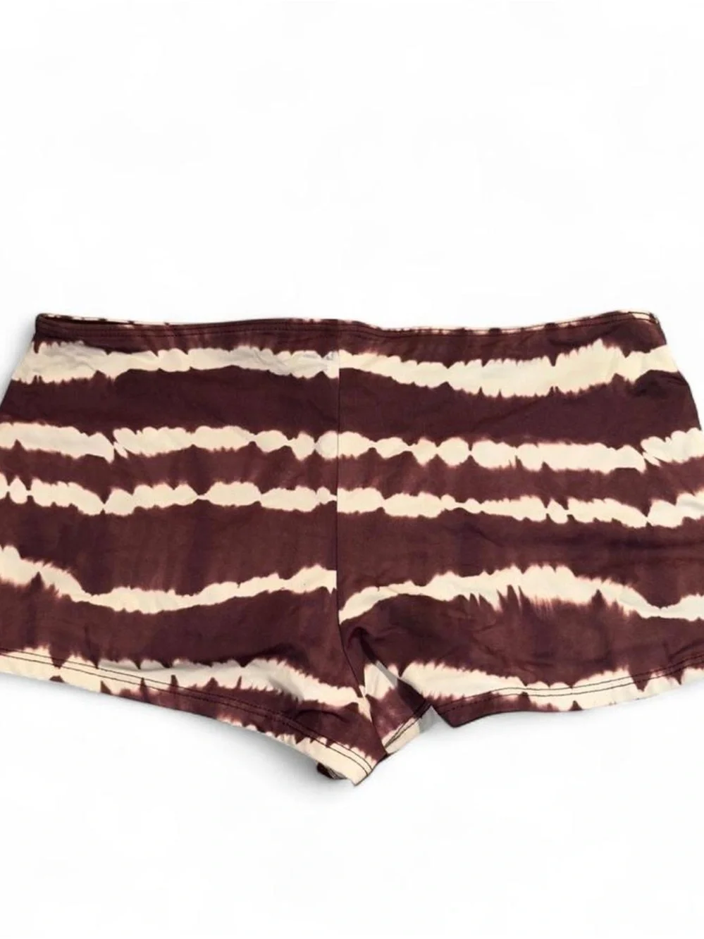 Frankie's Bikinis Brown & White Tie-Dye Swim Shorts